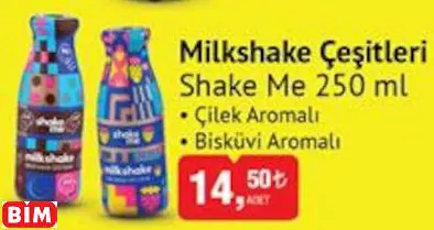 SHAKE ME  MİLKSHAKE ÇEŞİTLERİ
